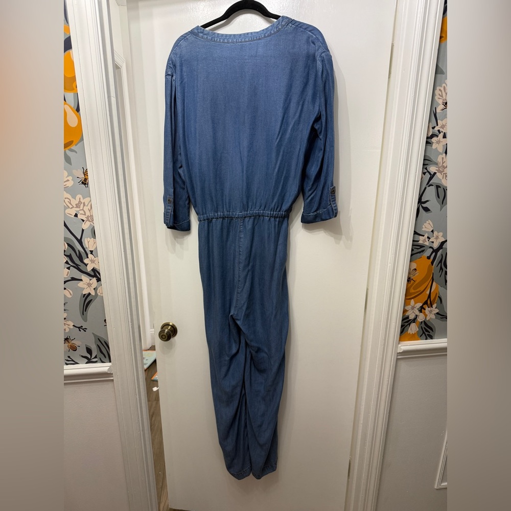 A Loves A Chambray Denim Drawstring Jumpsuit - Picture 3 of 4